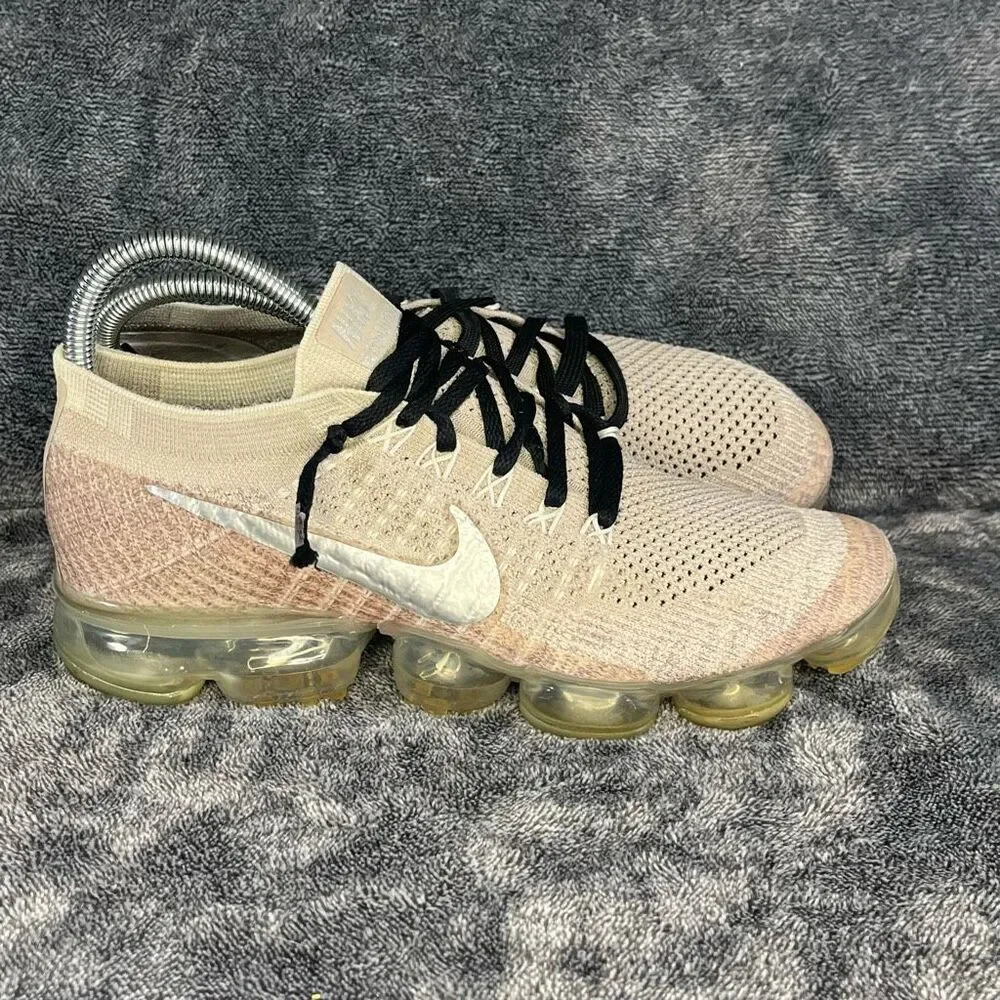 Nike Air VaporMax Flyknit String Oatmeal Beige Women’s Size 9 Running Shoes 8495